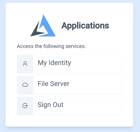 Historical Applications menu; a link is not an app permission.