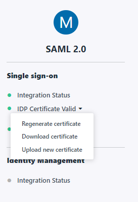 Jumpcloud SAML App Registration - IDP Certificate