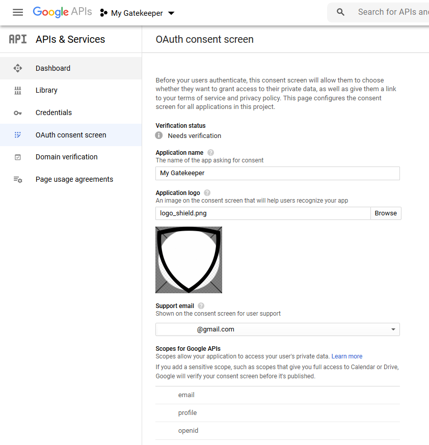 Google Identity Platform - Identity Platform - Consent Screen Configuration